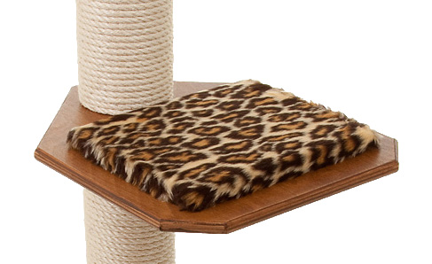 Holzfarbe: Kastanie - Auflage: Leopard