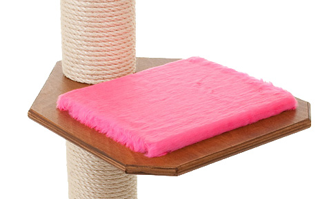 Holzfarbe: Kastanie - Auflage: Pink