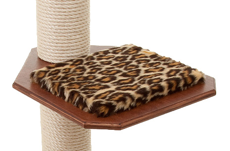 Holzfarbe: Mahagoni - Auflage: Leopard