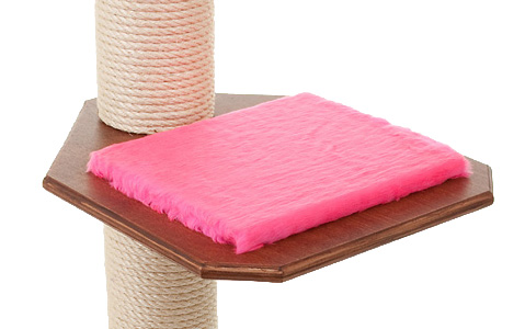 Holzfarbe: Mahagoni - Auflage: Pink